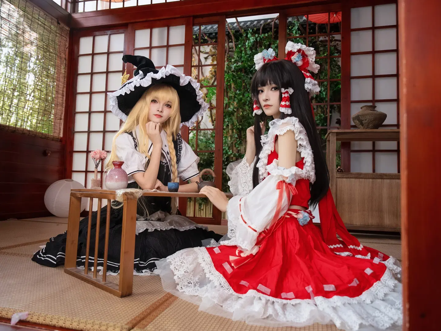 【博麗靈夢cos】和魔理沙在東方Project裡的鞦韆茶敘 - Kirito君 - 第2張