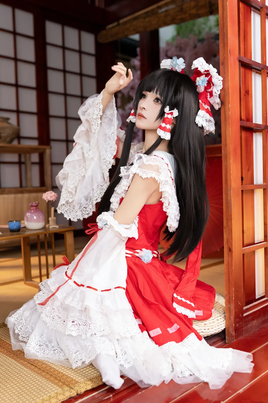 【博丽灵梦cos】东方project 红白巫女的和风洛丽塔写真 - Kirito君 - 第2张