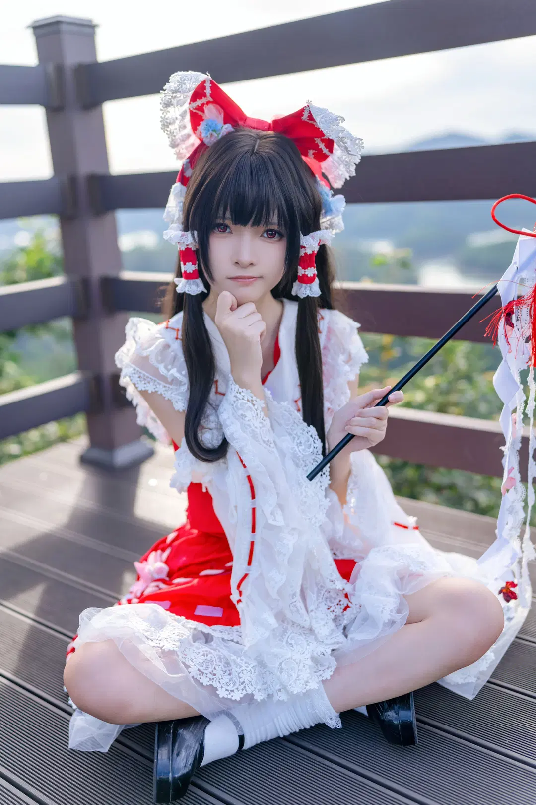 【博丽灵梦cos】东方project 红白巫女的和风洛丽塔写真 - Kirito君 - 第6张