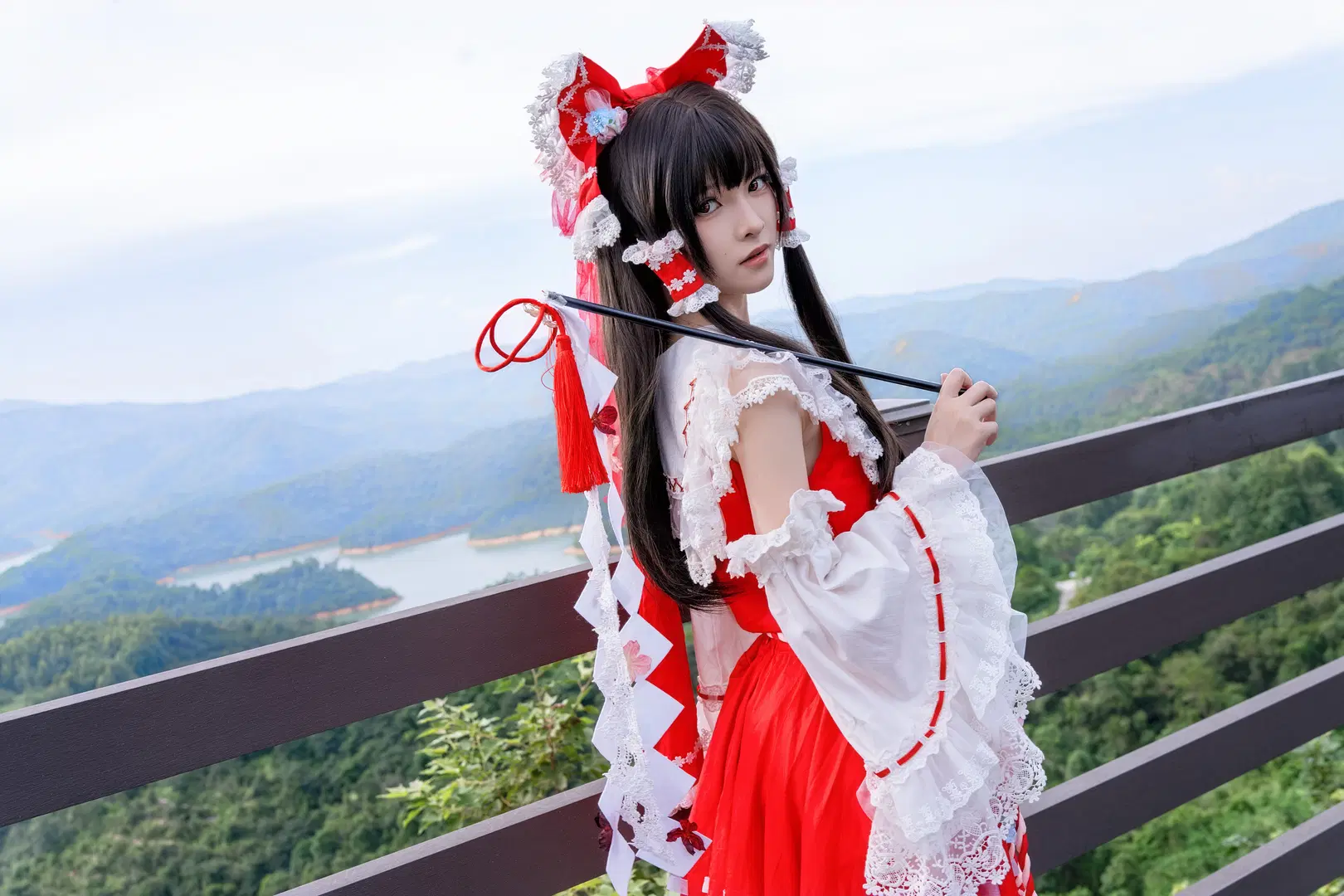 【博丽灵梦cos】东方project 红白巫女的和风洛丽塔写真 - Kirito君 - 第9张