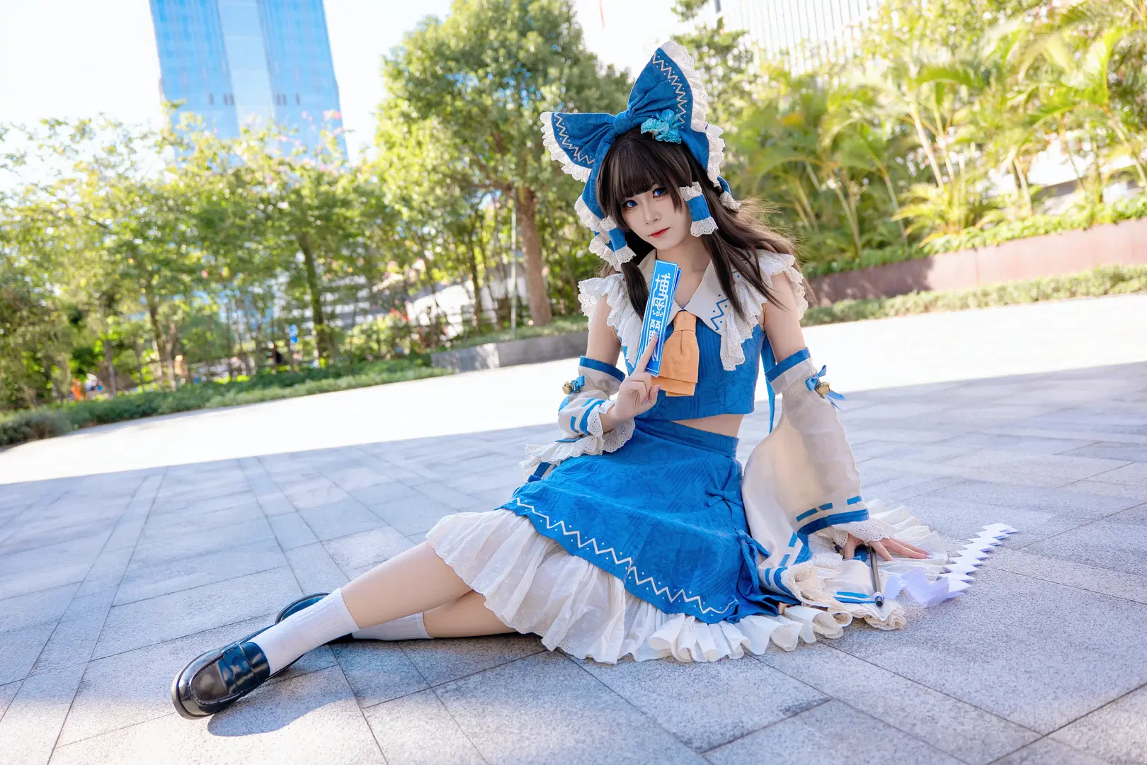 博麗靈夢cos, 東方Project, 螢火蟲漫展, cosplay返圖, 白色絲襪