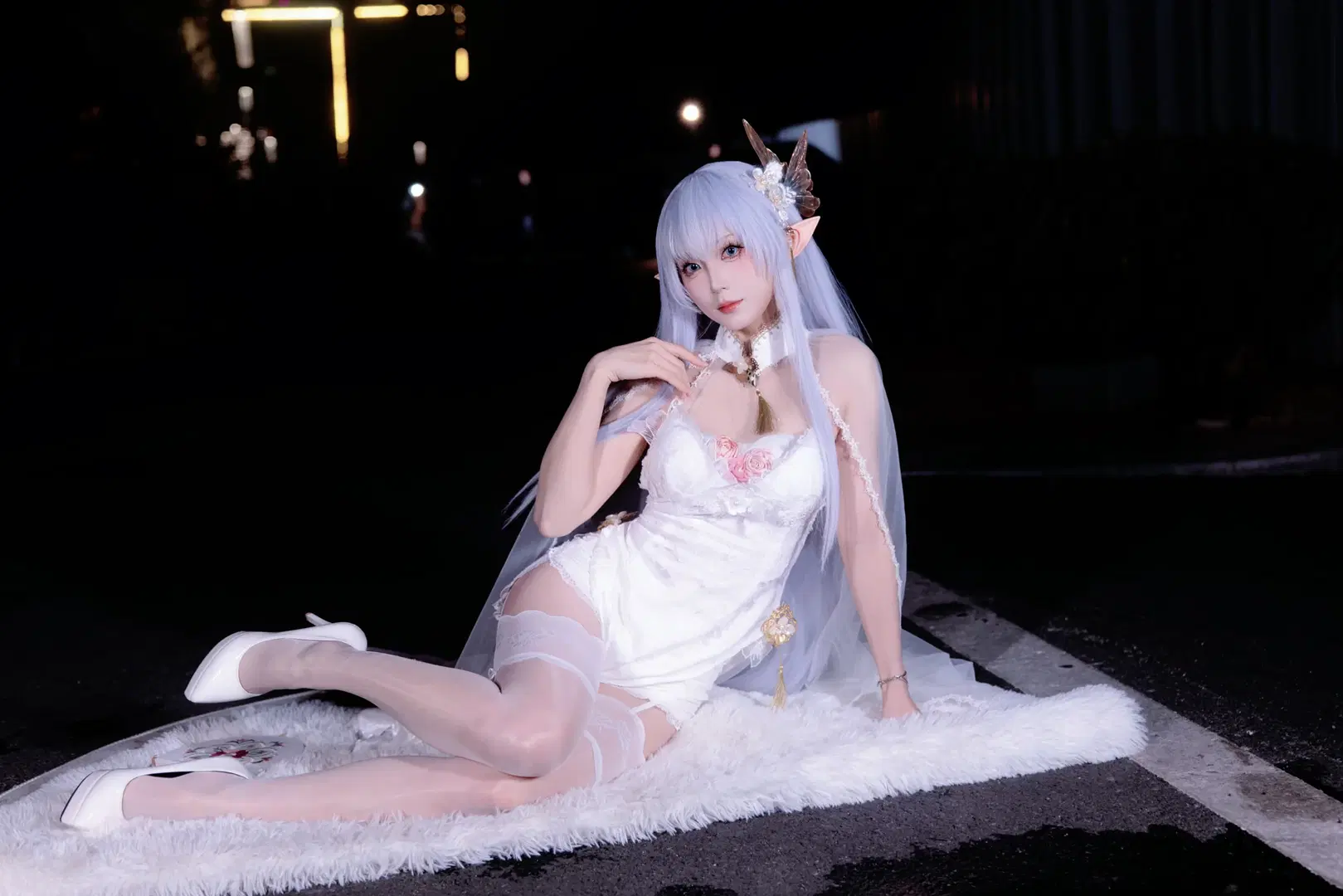 碧蓝航线, 萤火虫漫展, 白丝, 旗袍cos, 阿尔比恩cos