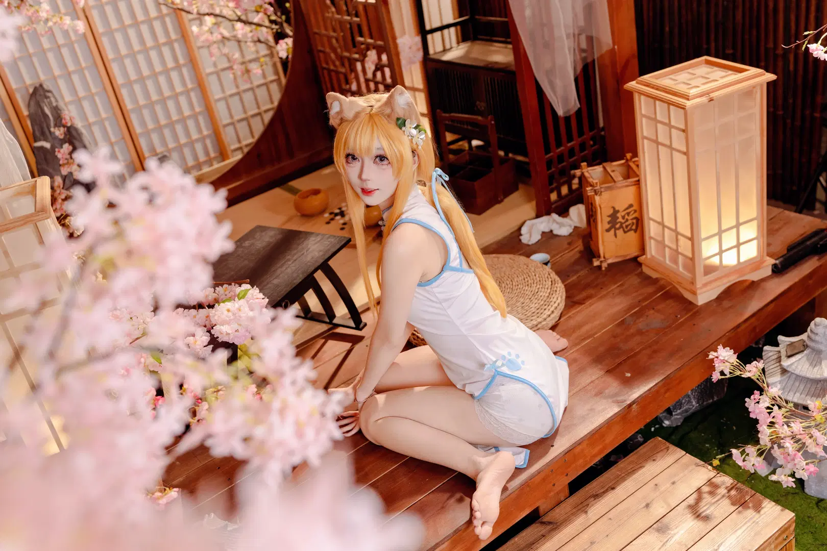 【伊落マリー コスプレ】『ブルーアーカイブ』新作チャイナドレスと和風木造ロッジの調べ - Kirito君 - 5枚目