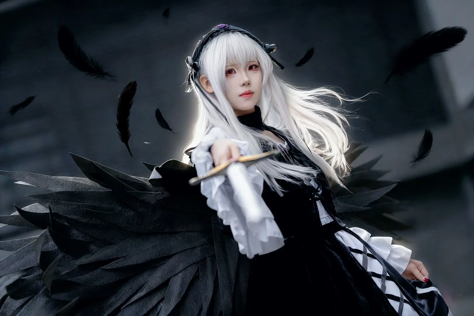 [Mercury Lampe cosplay] First Doll of Rozen Maiden: Gothic Aesthetic Beneath Black Feathers by Kirito君 - Image 4