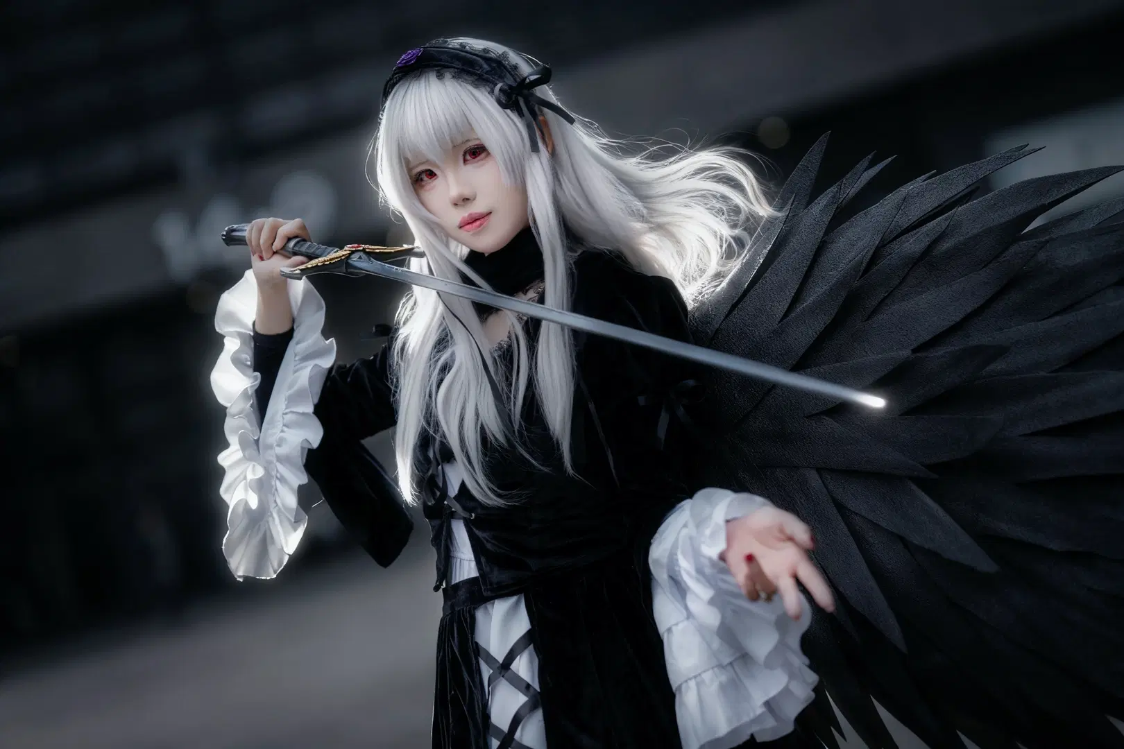 [Mercury Lampe cosplay] First Doll of Rozen Maiden: Gothic Aesthetic Beneath Black Feathers by Kirito君 - Image 5