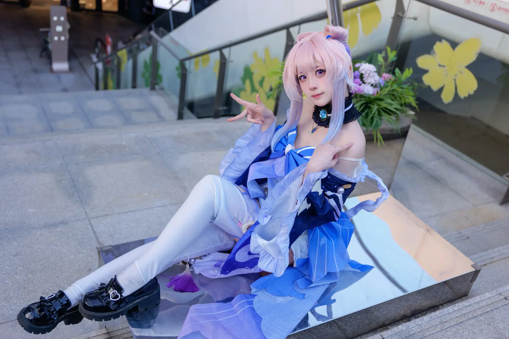 原神, 漫展返图, 珊瑚宫心海cos, 二次元cosplay, 白丝