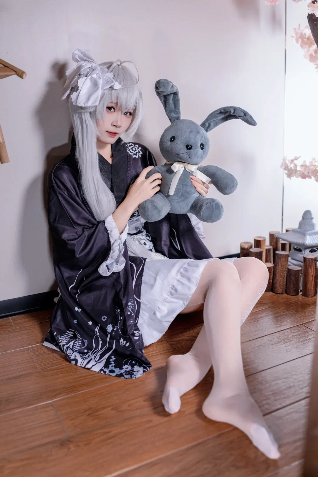 春日野穹cos, 穹妹cos, 缘之空, 白丝, 和风写真