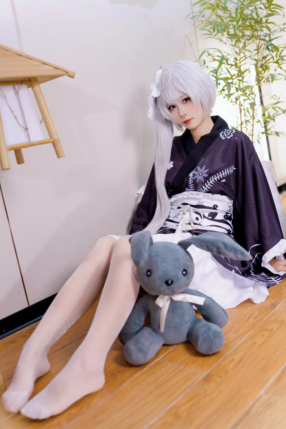 【春日野穹cos】缘之空 银发和风与灰兔子的静谧时光 - Kirito君 - 第4张