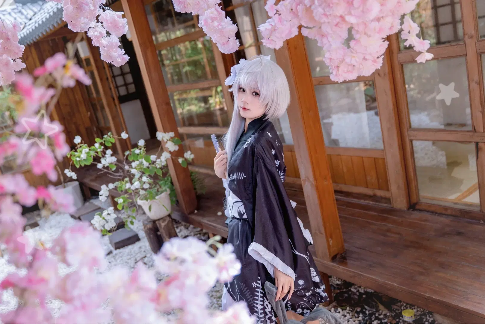 【春日野穹cos】缘之空 银发和风与灰兔子的静谧时光 - Kirito君 - 第6张
