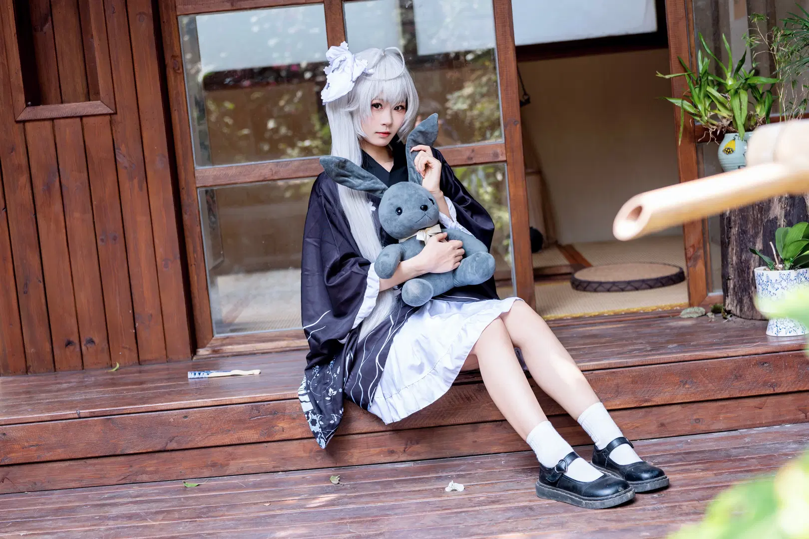 【春日野穹cos】缘之空 银发和风与灰兔子的静谧时光 - Kirito君 - 第9张