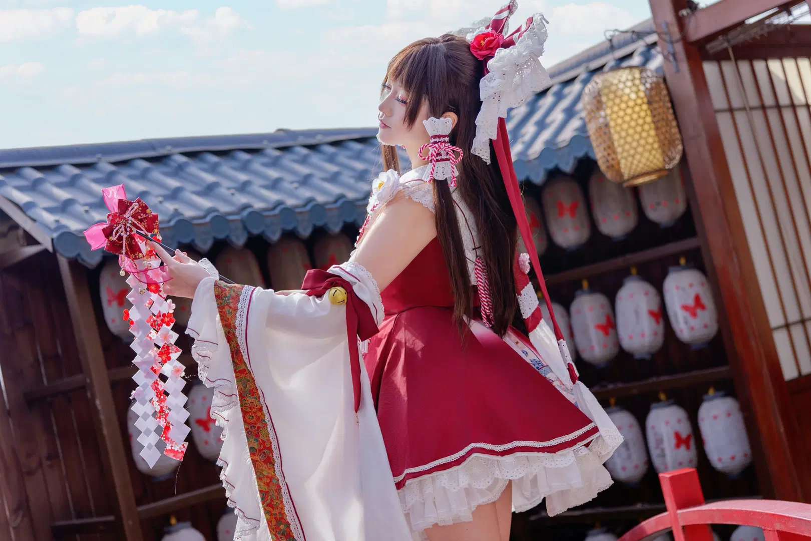 【博麗靈夢cos】東方project神社暖陽下的紅白巫女套裝拍攝心得 - Kirito君 - 第8張