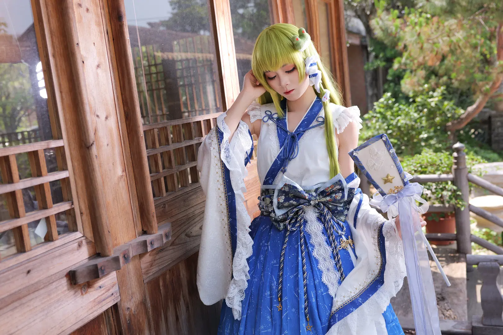 [Kochiya Sanae Cosplay] Norito Echoes in Mountain of Faith: Divine Favor as the Wind Rises by Kirito君 - Image 3