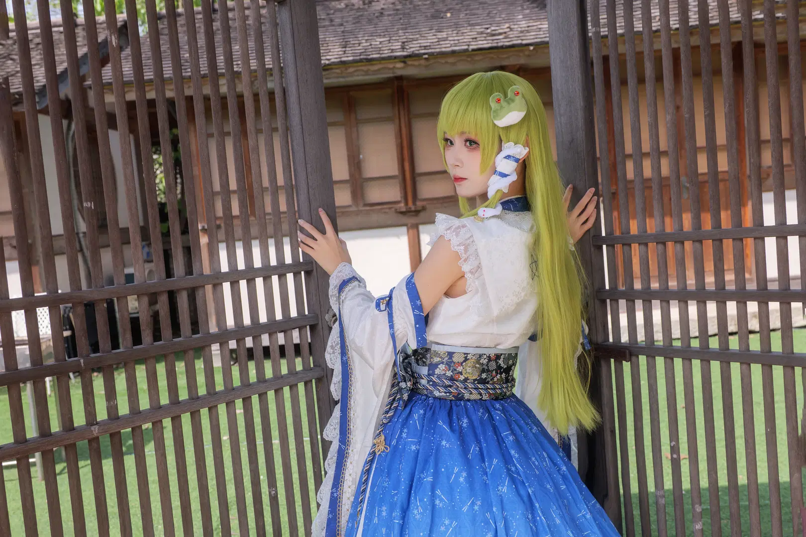 [Kochiya Sanae Cosplay] Norito Echoes in Mountain of Faith: Divine Favor as the Wind Rises by Kirito君 - Image 5
