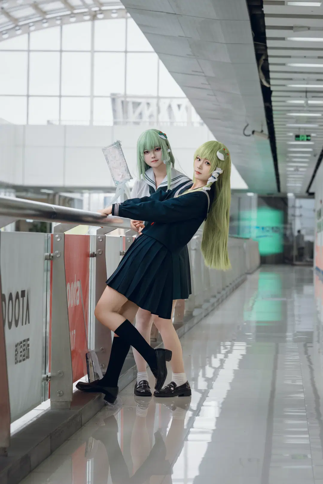 Touhou Project, JK uniform, Kochiya Sanae Cosplay, Stockings, Guangzhou Touhou Only