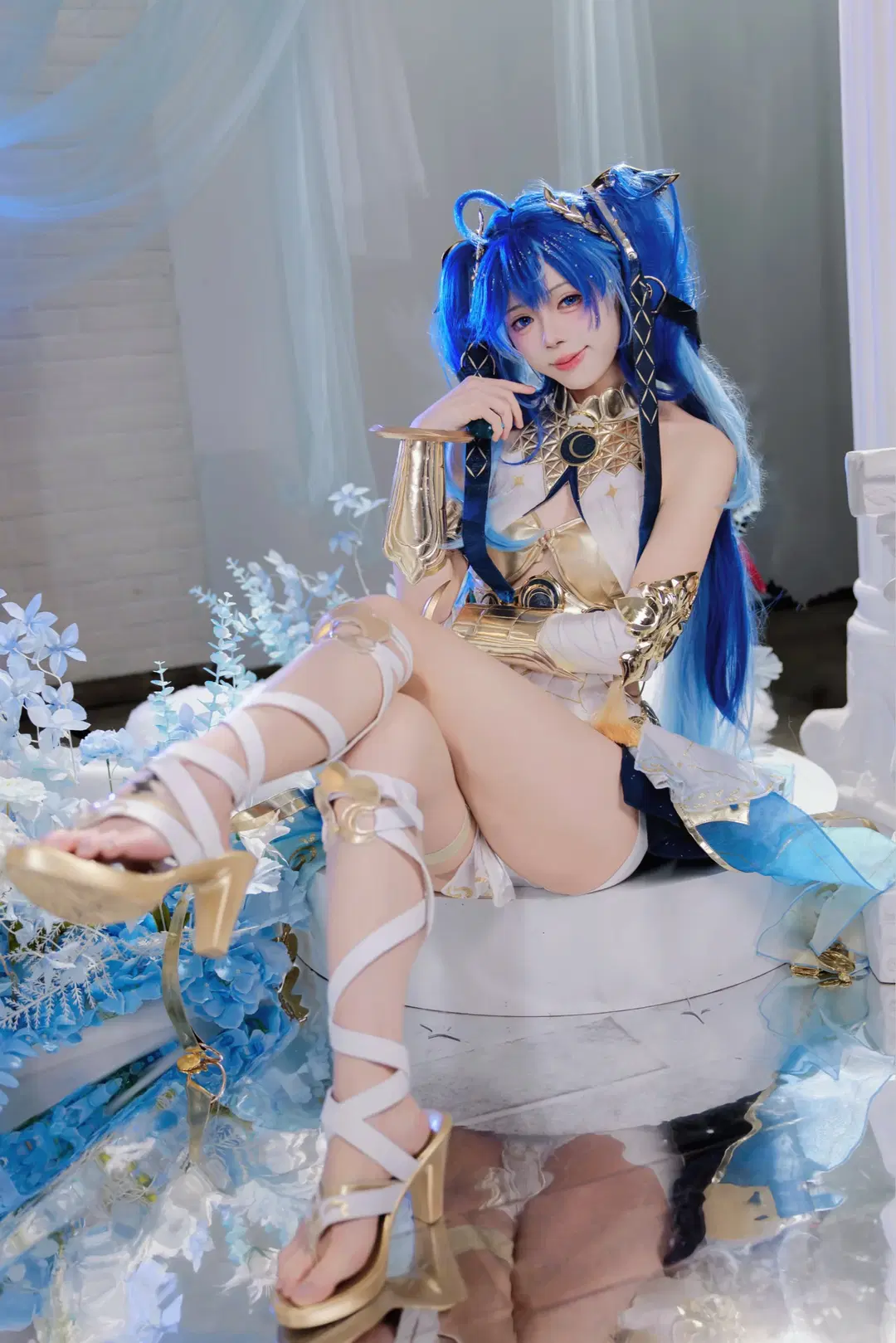 鸣潮, cosplay, 漫展返图, 尤诺cos, 白丝绑带