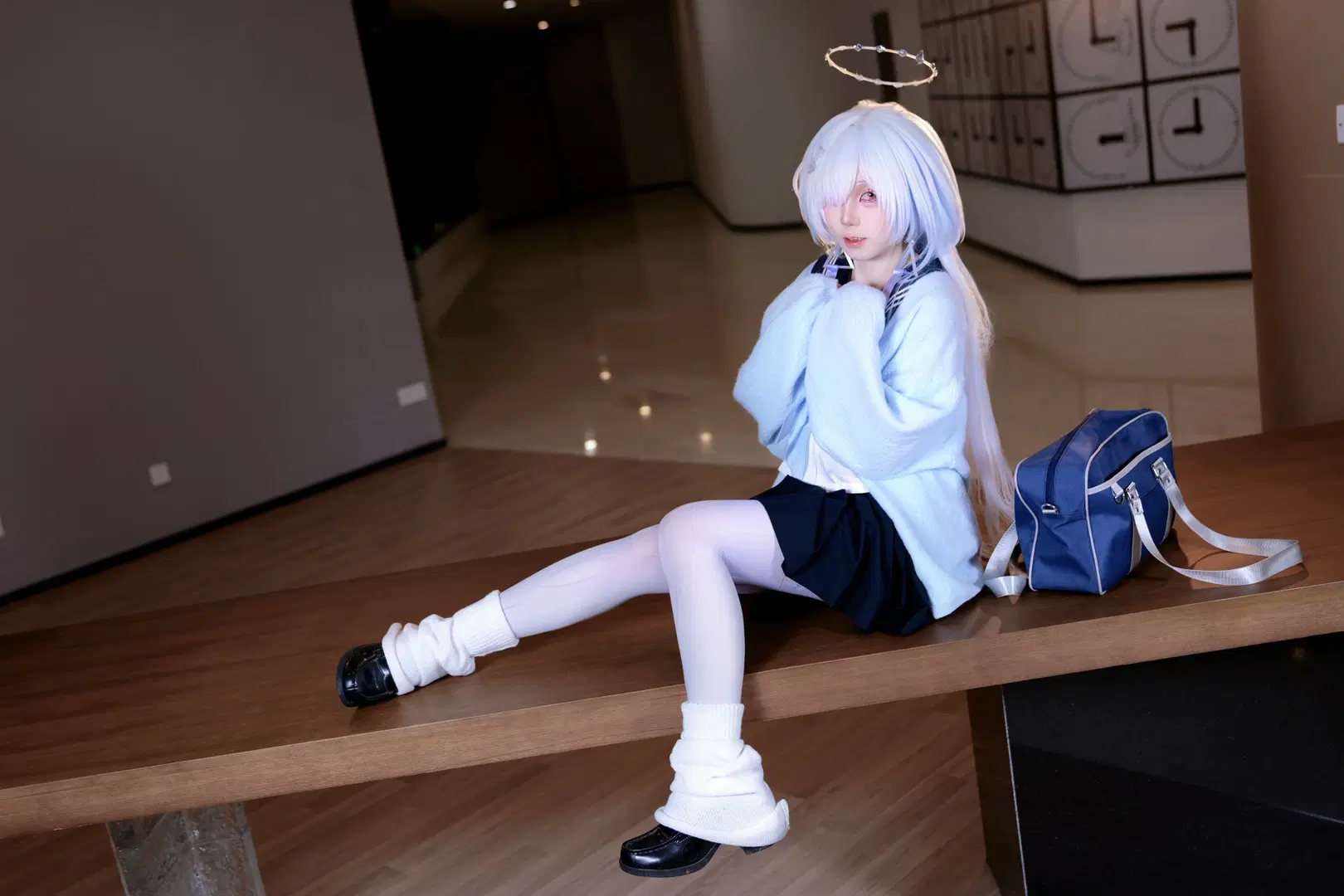 【莫宁cos】重返校园时光的蓝发少女 - Kirito君 - 第5张