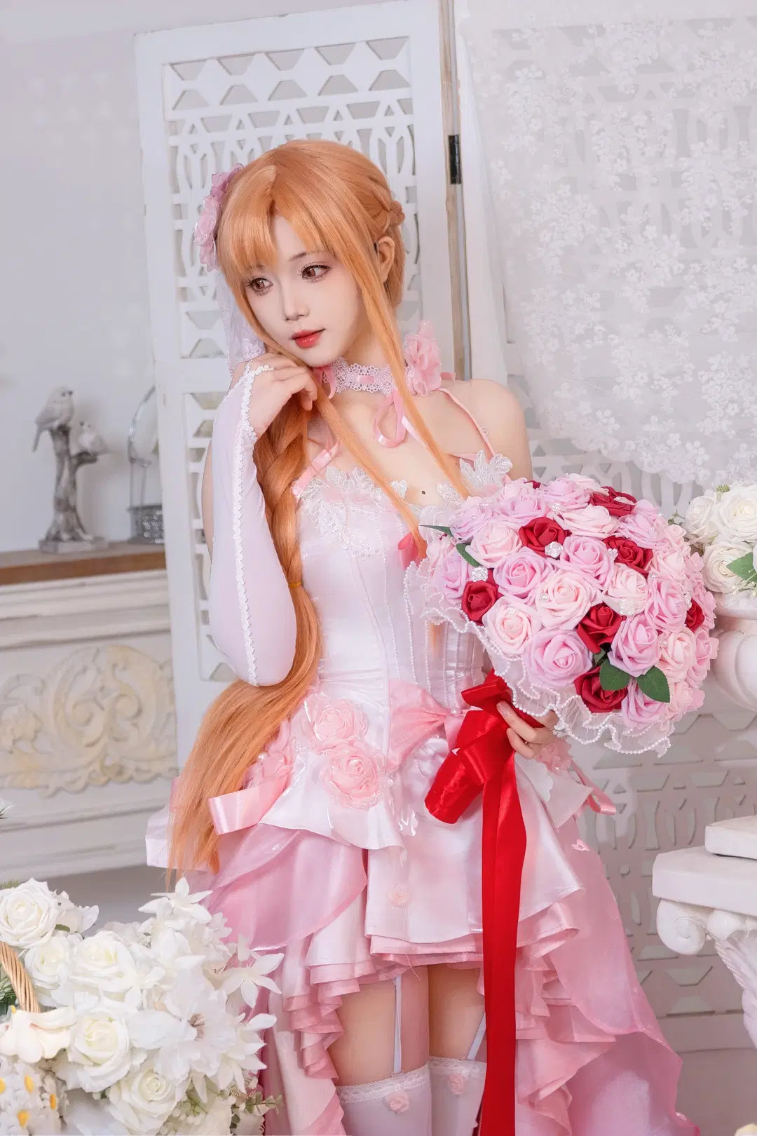 【亚丝娜cos】粉色是属于亚丝娜的瑰丽与梦幻 - Kirito君 - 第2张