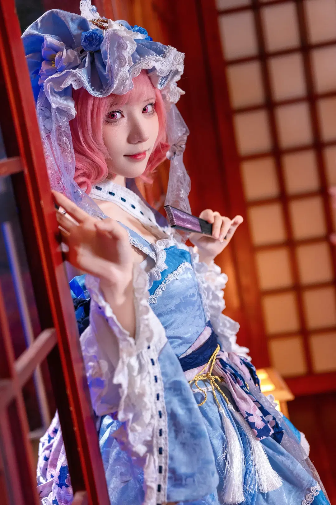 【西行寺幽幽子cos】东方project的梦幻演绎，粉色樱花下的静谧时光 - Kirito君 - 第4张