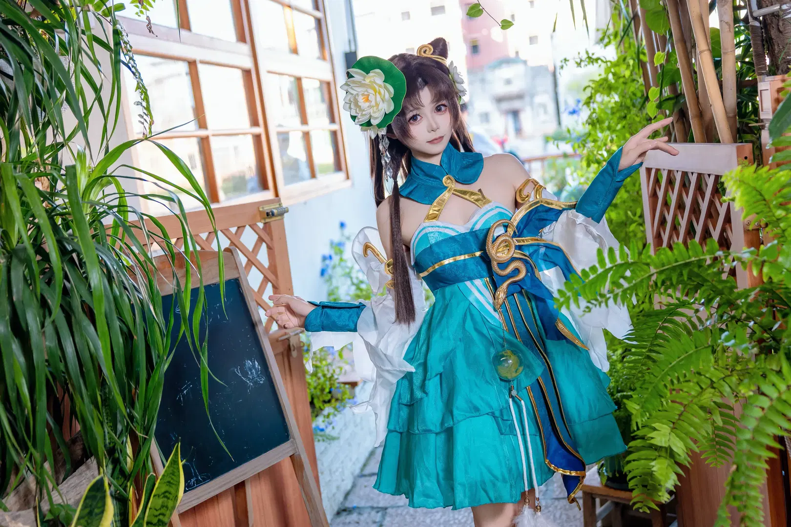 【小喬cos】王者榮耀小喬青蛇，疊滘老街裡的青綠身影 - Kirito君 - 第8張