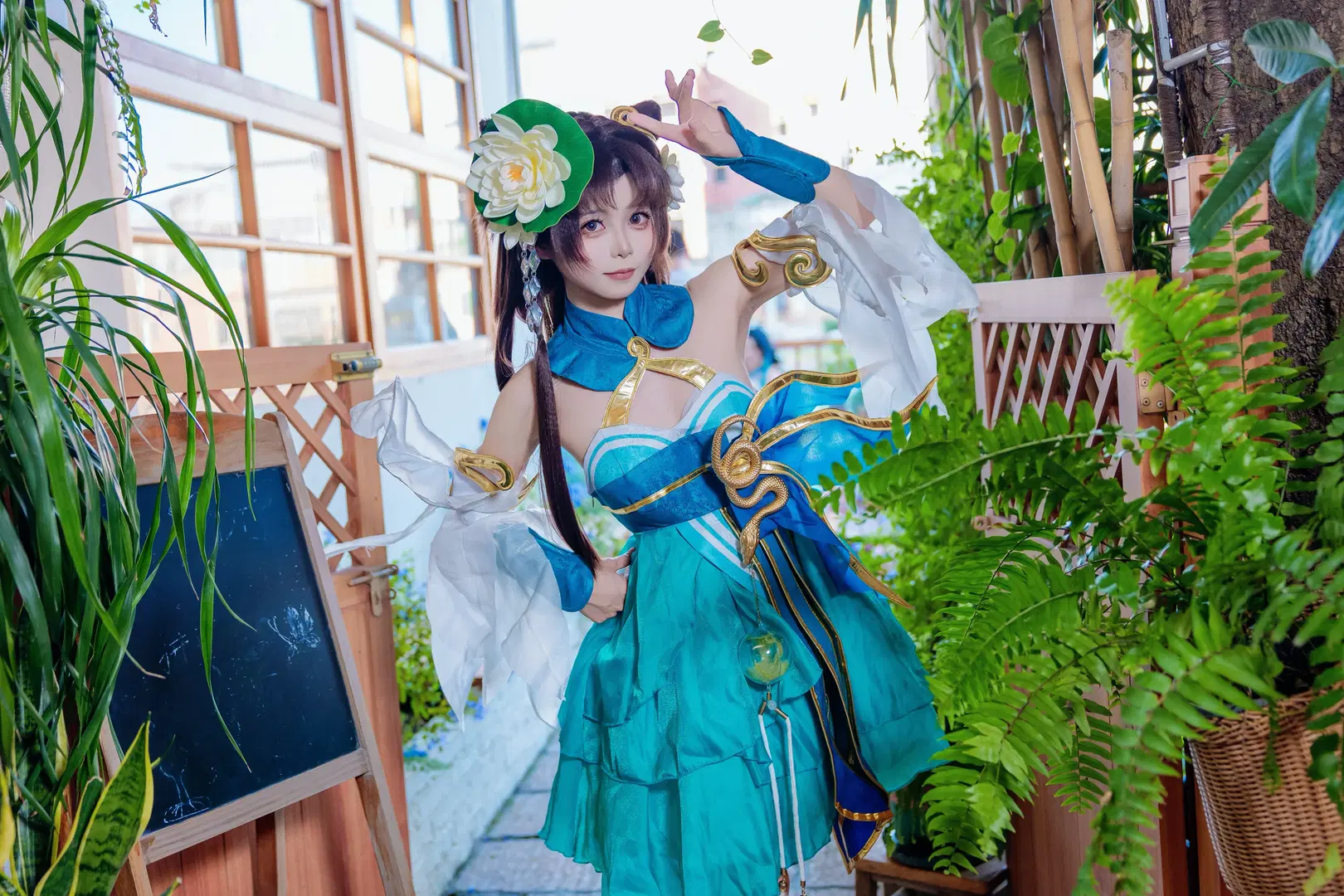 【小喬cos】王者榮耀小喬青蛇，疊滘老街裡的青綠身影 - Kirito君 - 第9張