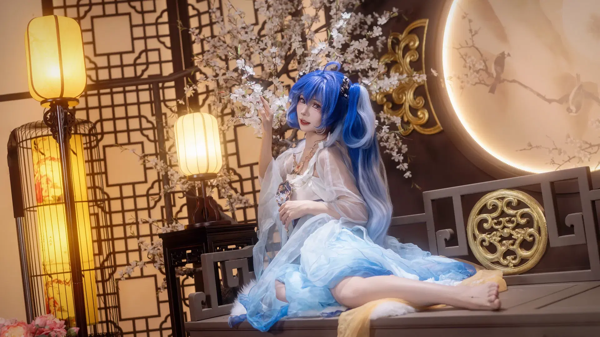 [Iuno cosplay] Wuthering Waves × Yongqingfang Collaboration: A Flowing Blue Silhouette Like Water by Kirito君 - Image 10