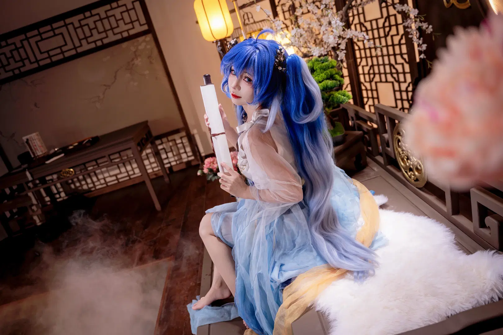 [Iuno cosplay] Wuthering Waves × Yongqingfang Collaboration: A Flowing Blue Silhouette Like Water by Kirito君 - Image 3