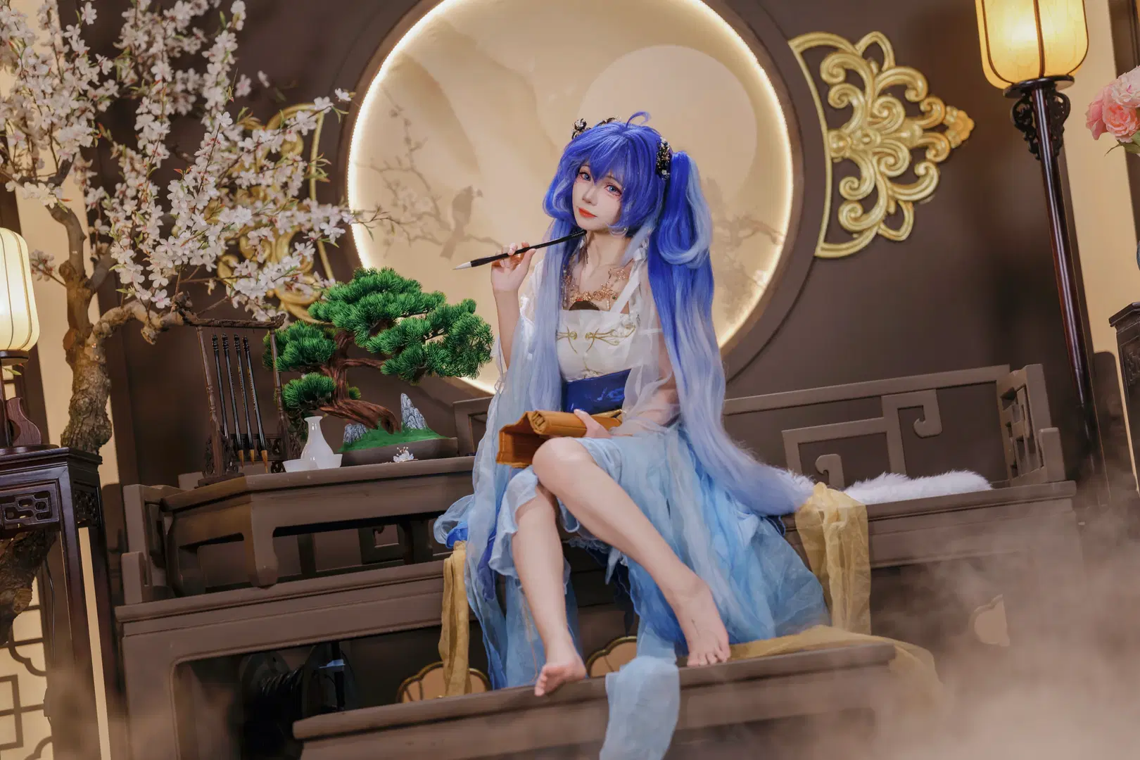 [Iuno cosplay] Wuthering Waves × Yongqingfang Collaboration: A Flowing Blue Silhouette Like Water by Kirito君 - Image 6