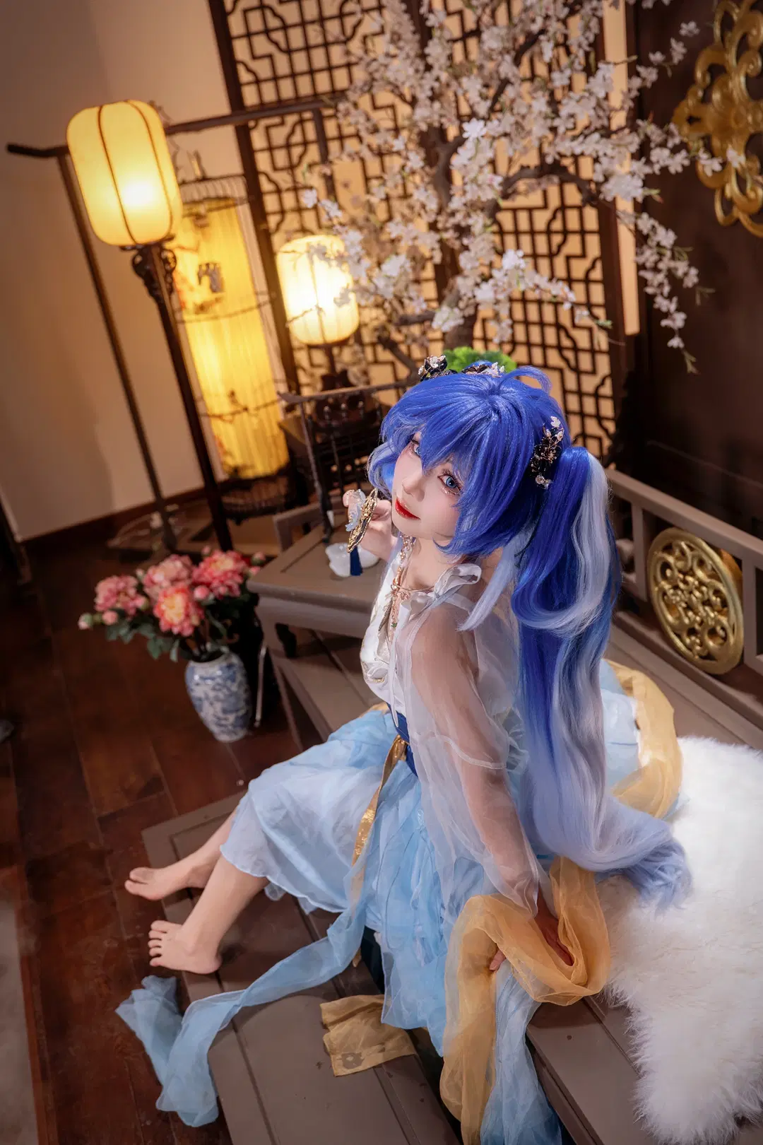 [Iuno cosplay] Wuthering Waves × Yongqingfang Collaboration: A Flowing Blue Silhouette Like Water by Kirito君 - Image 8