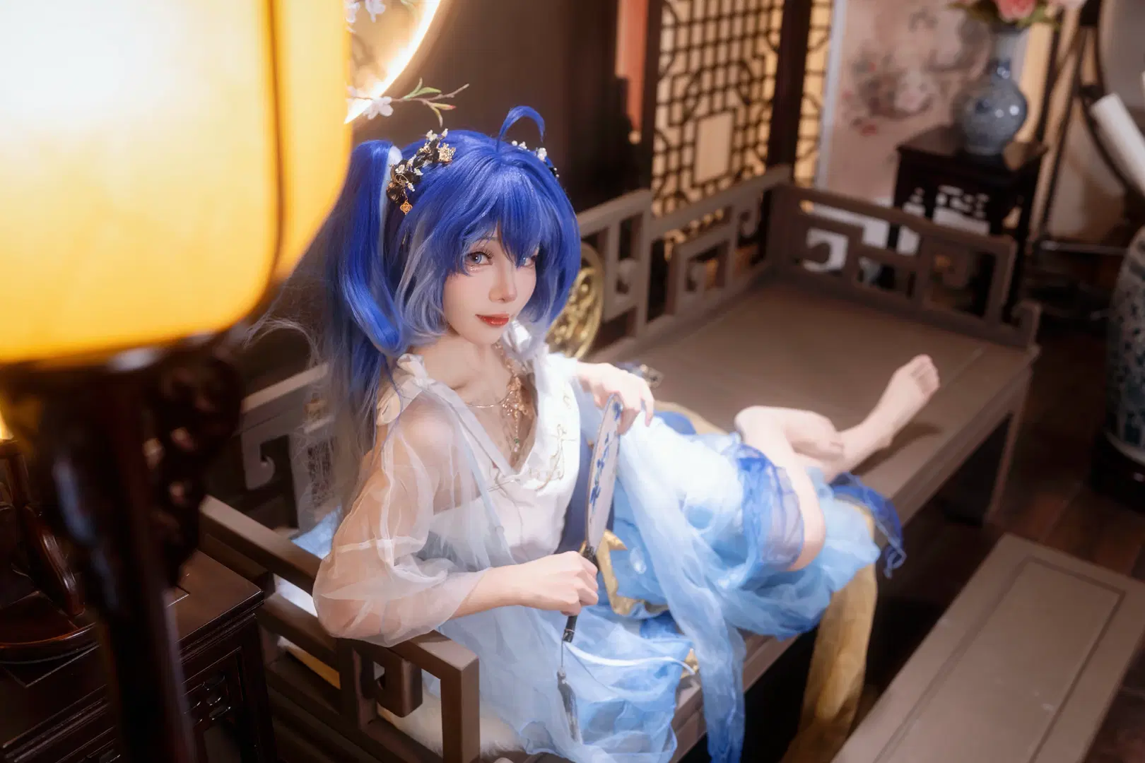 [Iuno cosplay] Wuthering Waves × Yongqingfang Collaboration: A Flowing Blue Silhouette Like Water by Kirito君 - Image 9