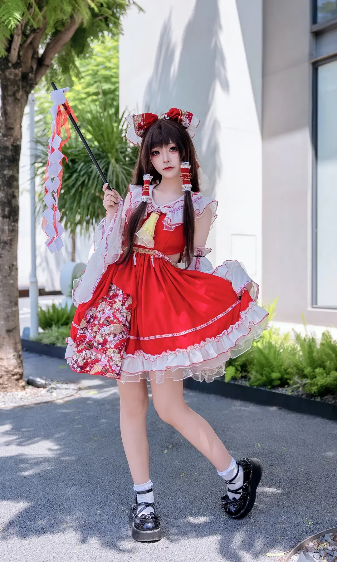 cosplay, 博麗靈夢cos, 東方project, 紅白巫女, 廣州tho