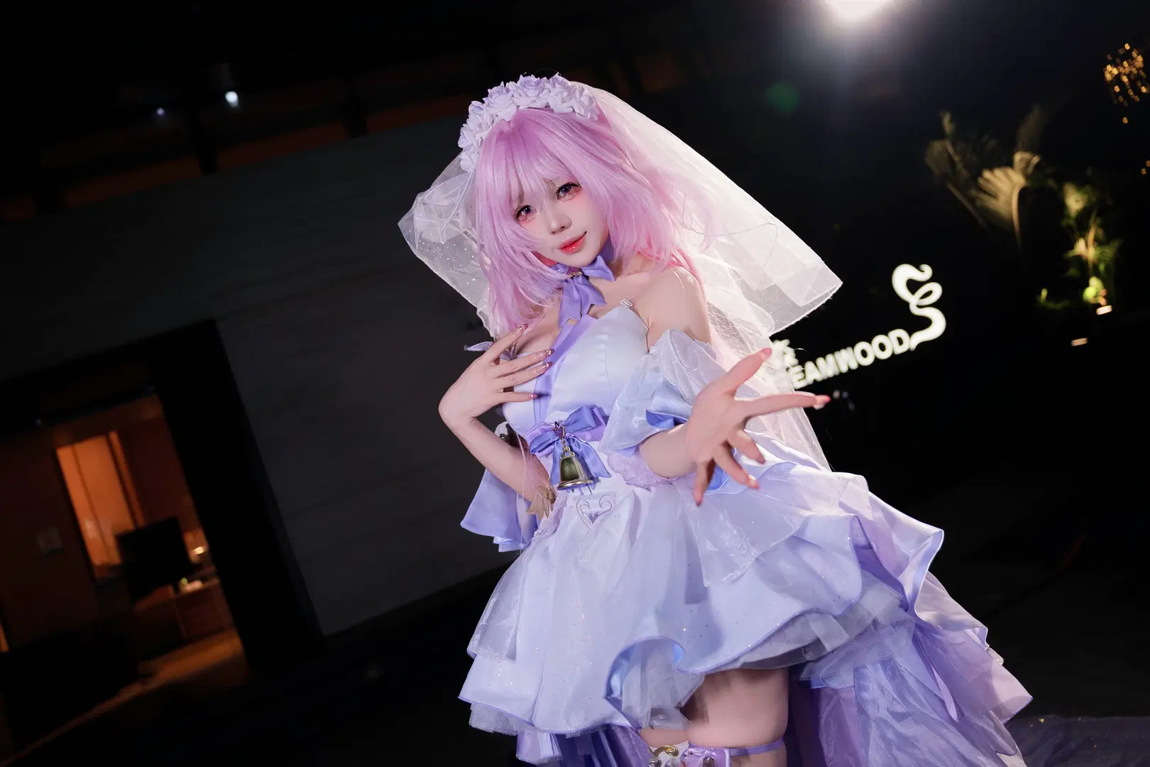 【爱莉希雅cos】粉色花嫁，梦幻之夜的拍摄记录 - Kirito君 - 第12张