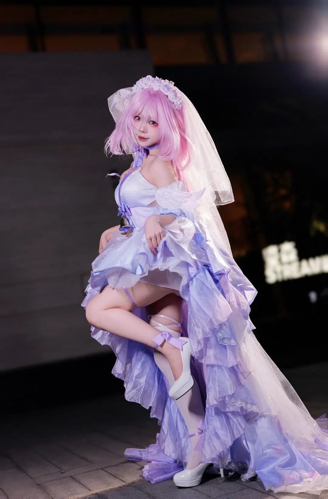 【爱莉希雅cos】粉色花嫁，梦幻之夜的拍摄记录 - Kirito君 - 第3张