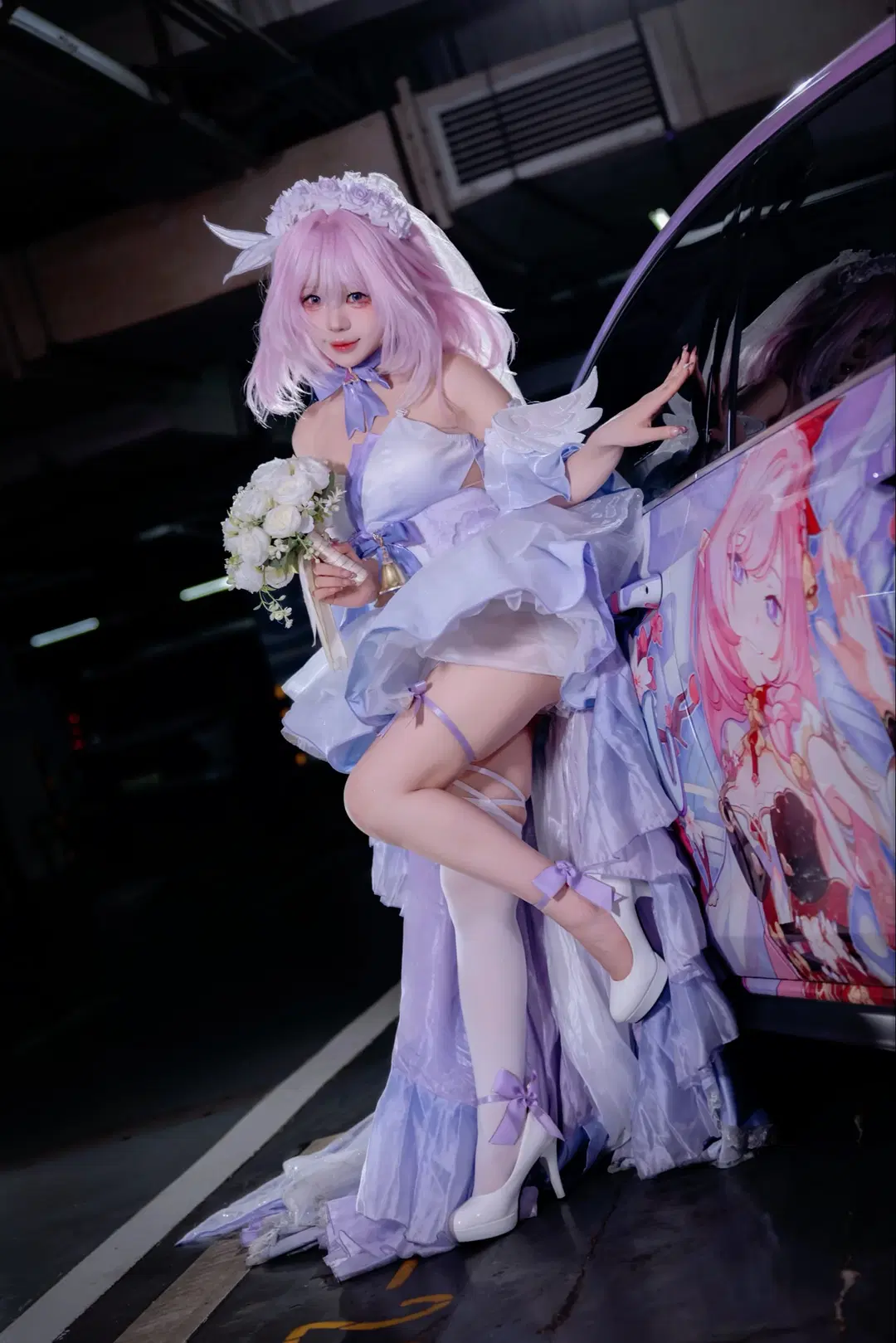 【爱莉希雅cos】粉色花嫁，梦幻之夜的拍摄记录 - Kirito君 - 第5张