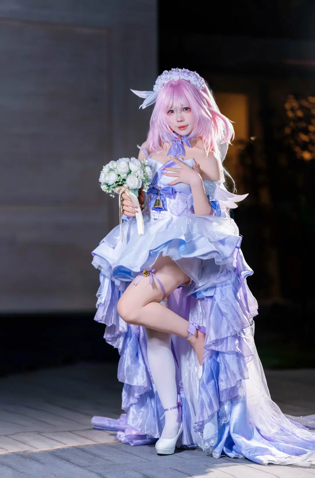 【爱莉希雅cos】粉色花嫁，梦幻之夜的拍摄记录 - Kirito君 - 第6张
