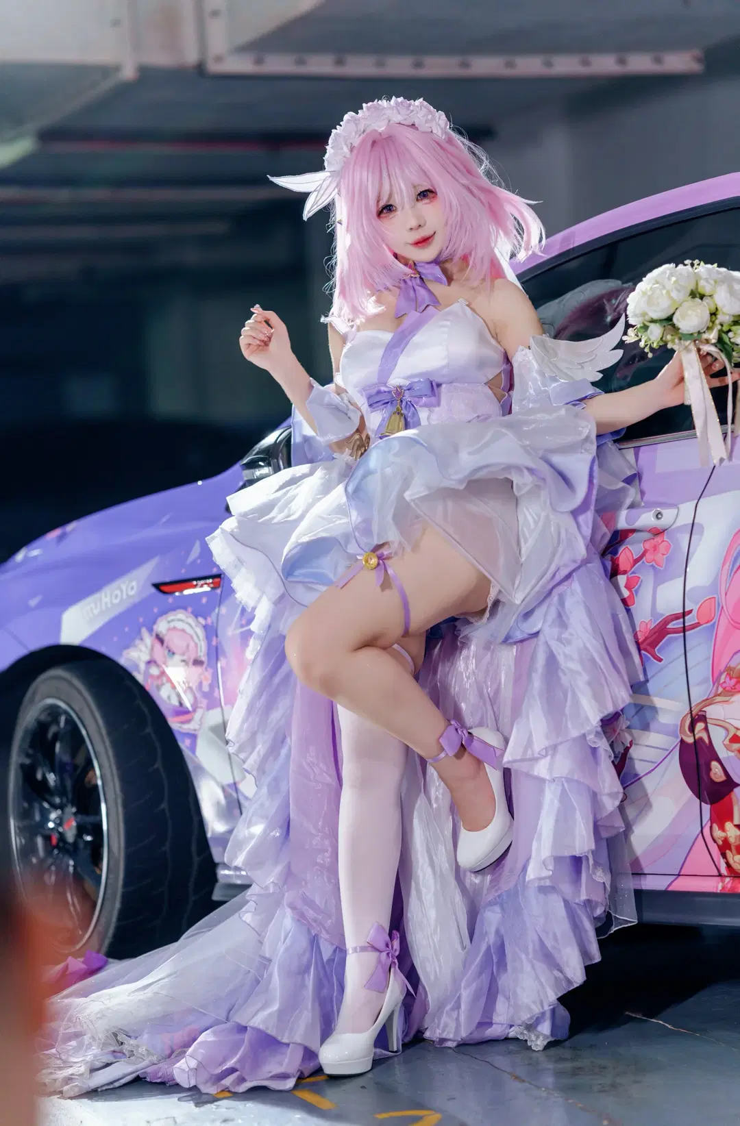 【爱莉希雅cos】粉色花嫁，梦幻之夜的拍摄记录 - Kirito君 - 第7张