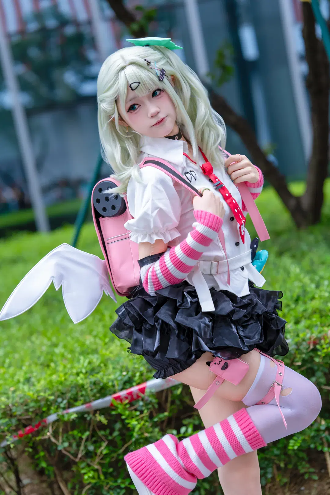 Multiple Outfits Convention Photos Outside the Firefly ACG Expo: A Day of White-Haired Uniform and Elf Costume by Kirito君 - Image 4
