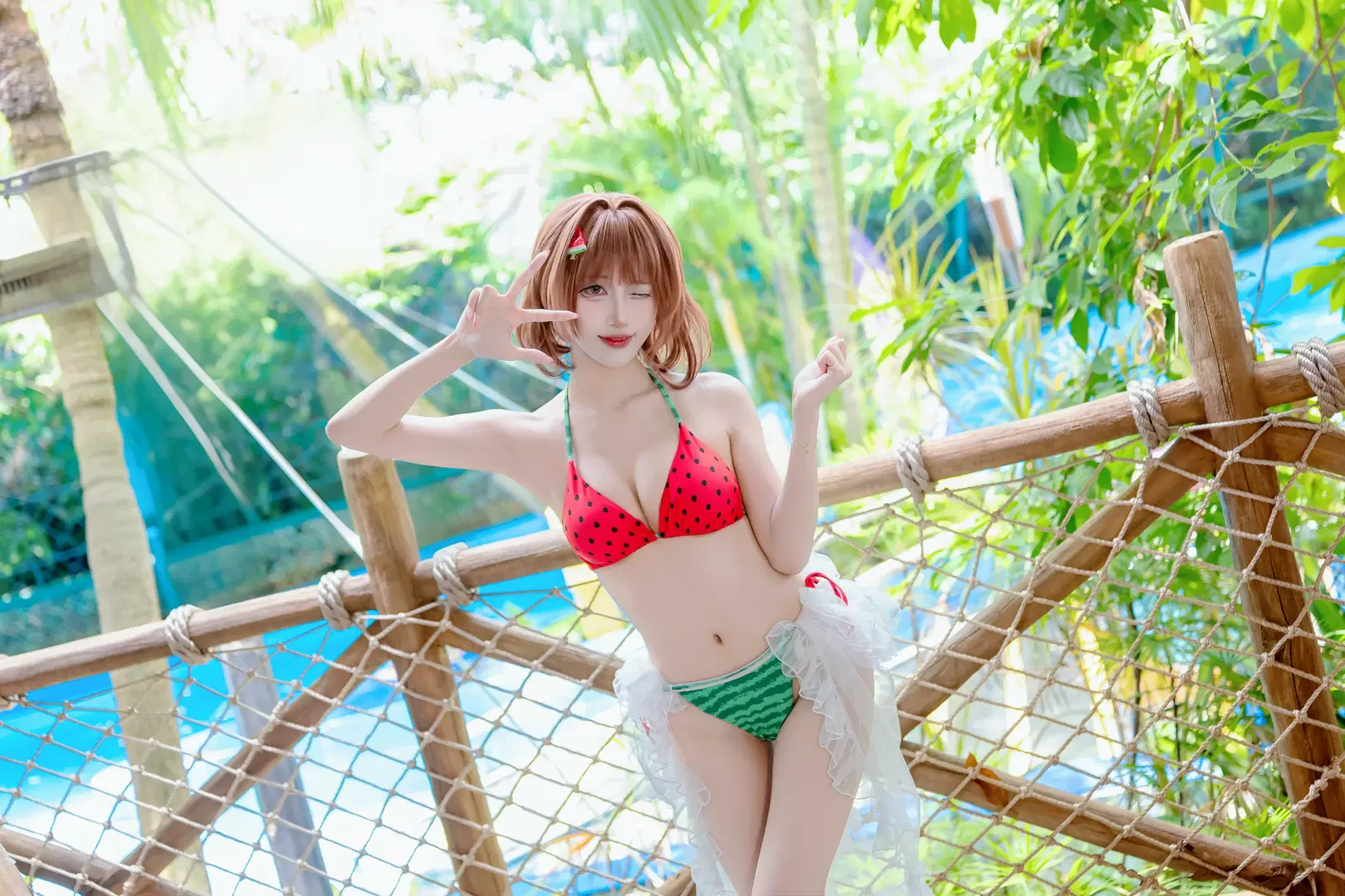 Chilled Summer Watermelon: This Swimsuit Cosplay Set Was Truly Soaked in Water by Kirito君 - Image 6