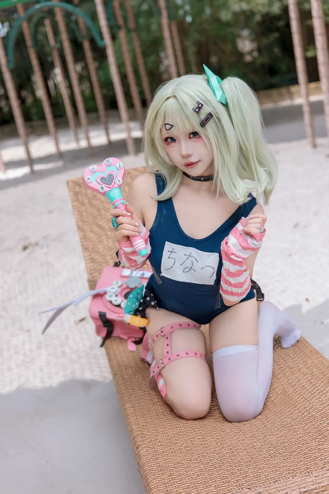 绝区零, 二次元cosplay, 妄想天使, 白丝, 千夏cos - 第3张