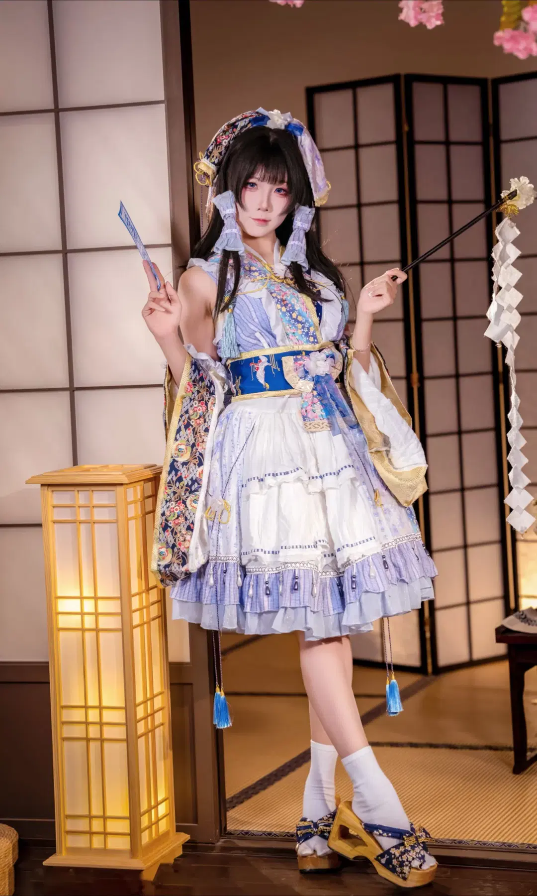【博麗靈夢cos】東方Project幻想鄉藍白配色正片來襲 - Kirito君 - 第5張