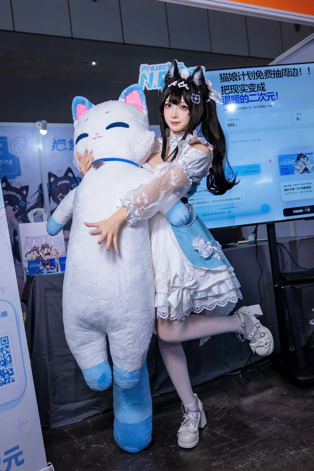 cosplay, 漫展返图, 萌妹, 白丝, 猫娘