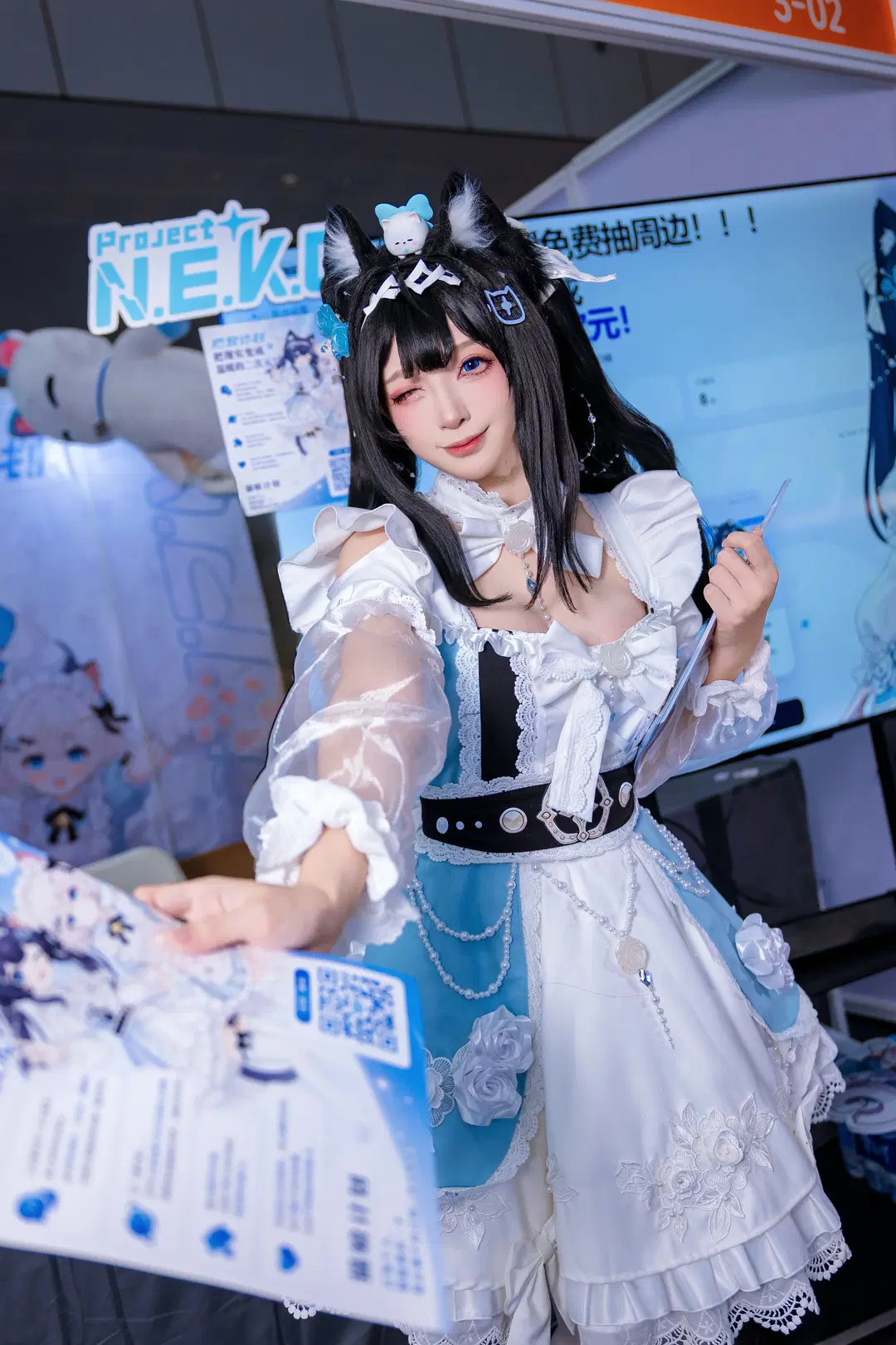 这套蓝白猫娘装的漫展现场 - Kirito君 - 第5张