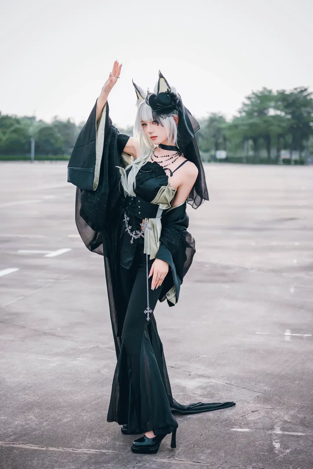 【ケルシー コスプレ】アークナイツ、黒いヴェールと光影の邂逅 - Kirito君 - 4枚目