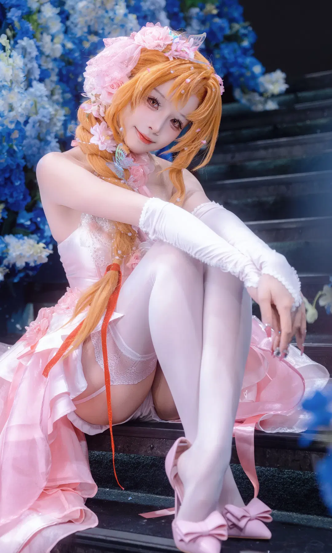 【亚丝娜cos】粉色花嫁，还原刀剑神域的浪漫 - Kirito君 - 第3张