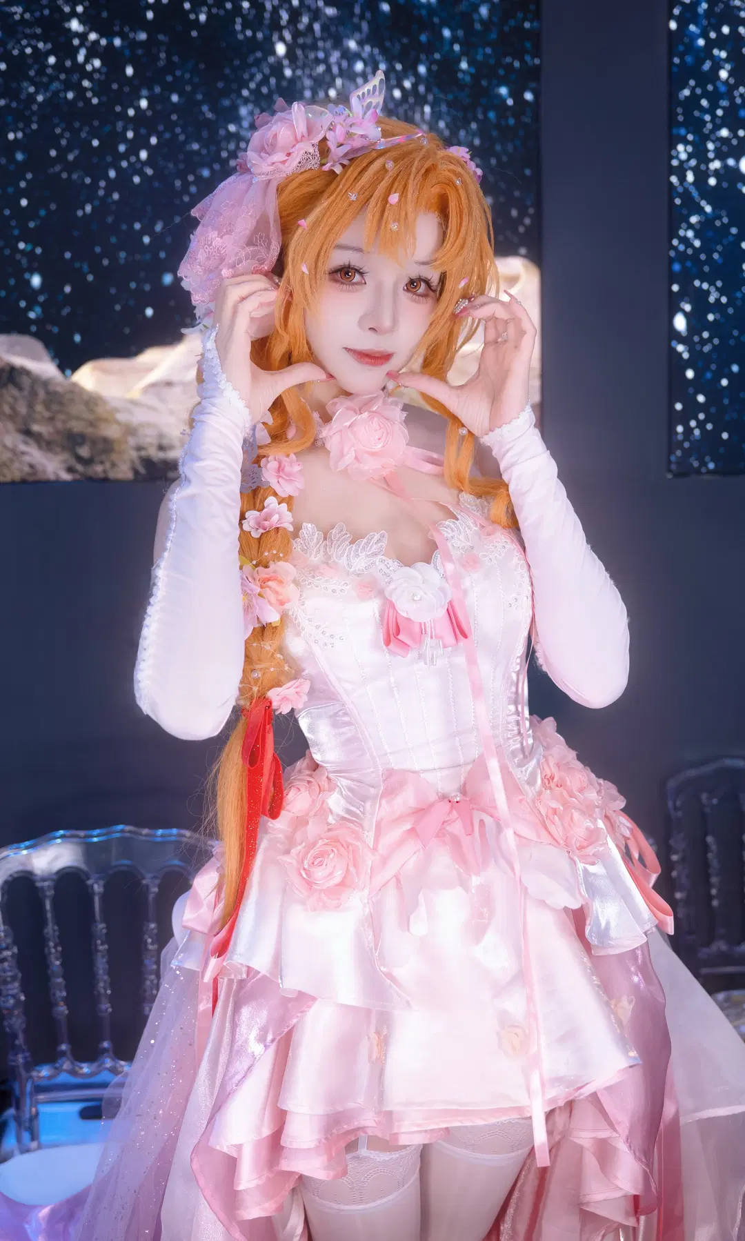 【亚丝娜cos】粉色花嫁，还原刀剑神域的浪漫 - Kirito君 - 第8张