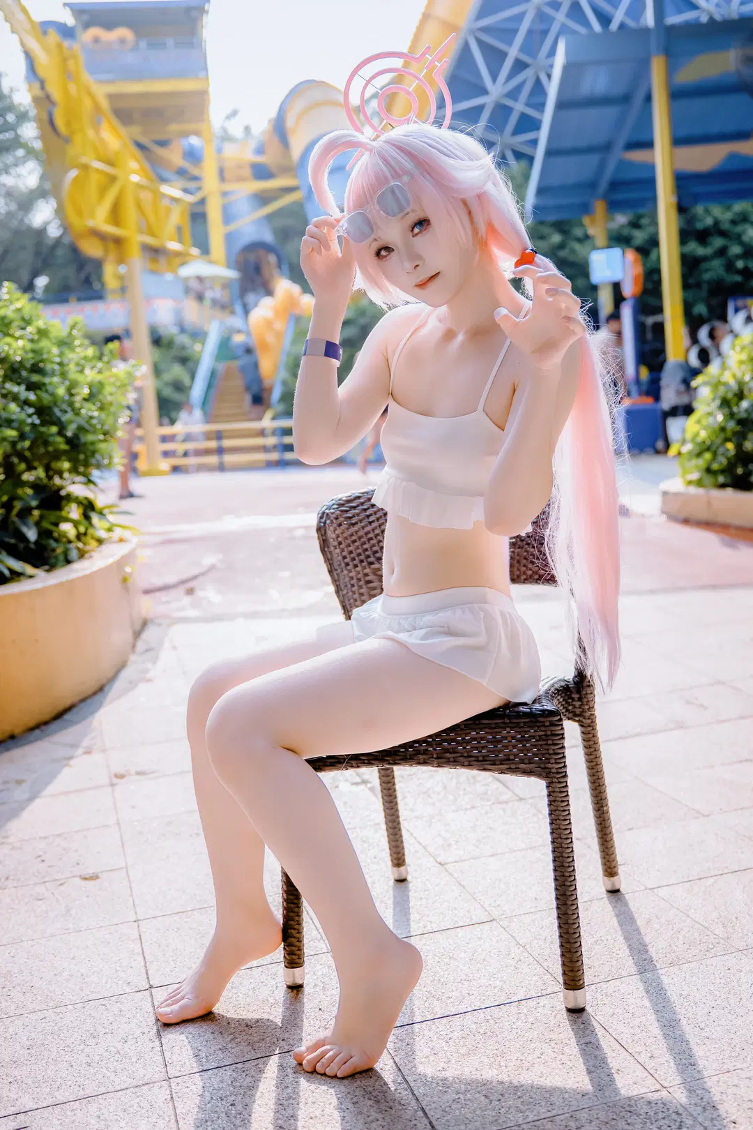 [Takanashi Hoshino cosplay] Blue Archive Summer Swimsuit Shoot at the Water Park by Kirito君 - Image 6