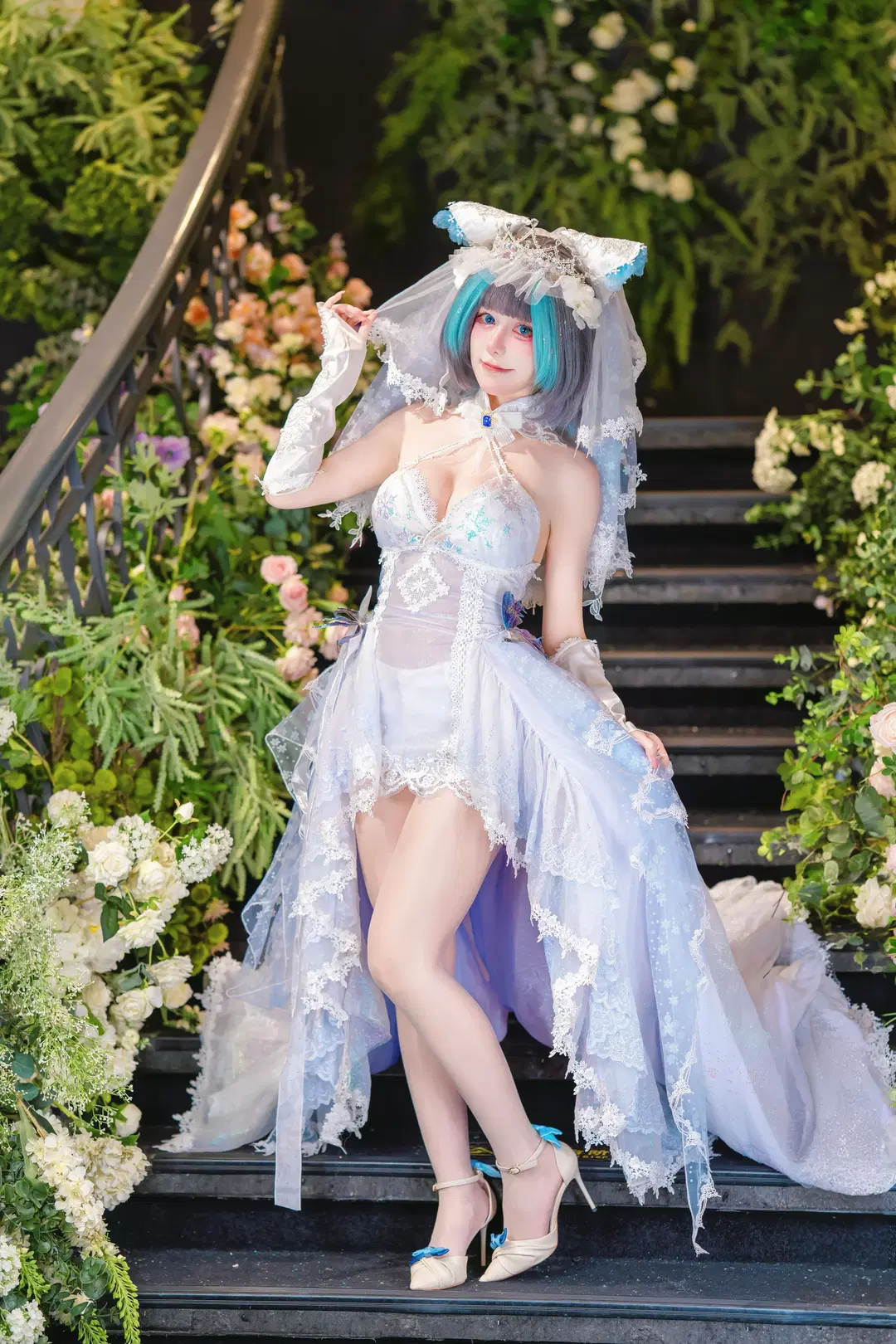 Cheshire Cosplay, Azur Lane, Wedding dress cosplay, Anime cosplay, Bridal Cheshire