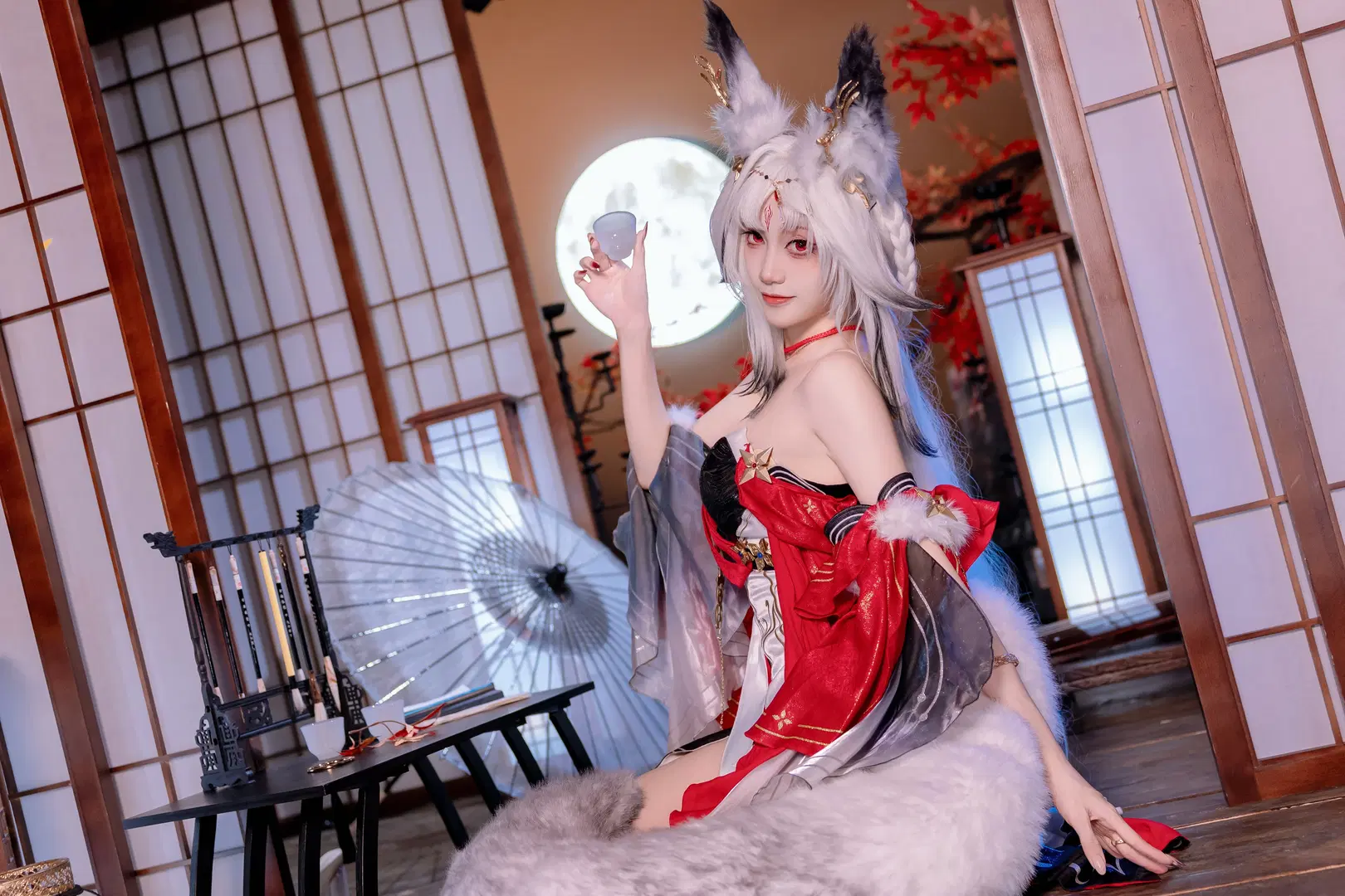 【心月狐コスプレ】鳴潮・心月狐、紅葉と白雪に佇む古風な狐影 - Kirito君 - 3枚目