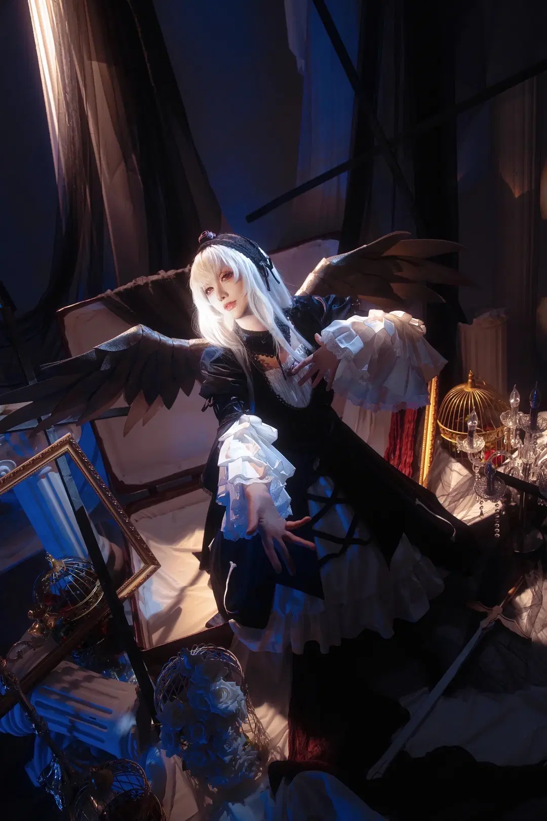 cosplay, 黑丝, 蔷薇少女, 哥特洛丽塔, 水银灯cos