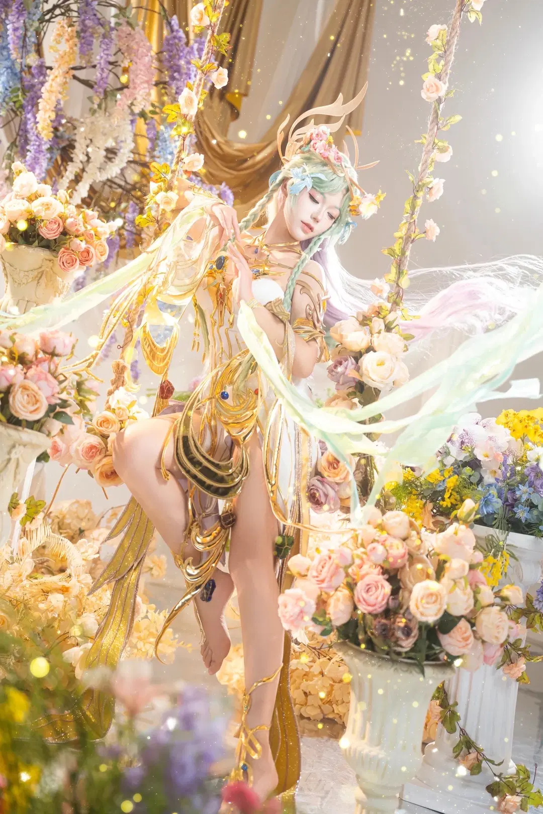 【貂蟬cos】王者榮耀馥夢繁花，花藤鞦韆上的幻境 - sakura雨尘酱 - 第10張