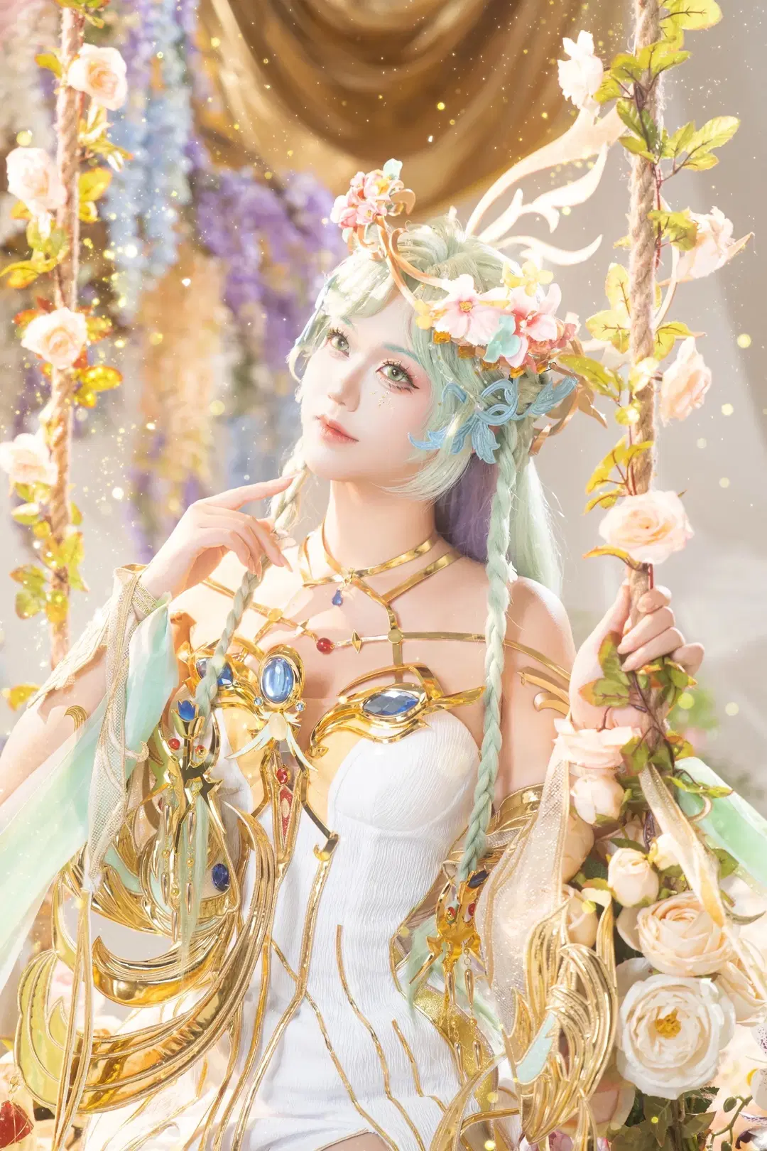 【貂蟬cos】王者榮耀馥夢繁花，花藤鞦韆上的幻境 - sakura雨尘酱 - 第11張